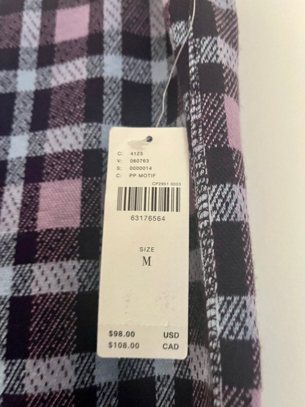 Anthropologie Maeve Purple Plaid Pant - NEW! - Picture 3 of 4